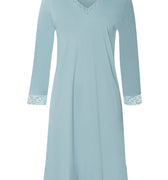 Moments 3/4 Sleeve Gown Nightdress 100cm | Tourmaline Blue 77162-2712